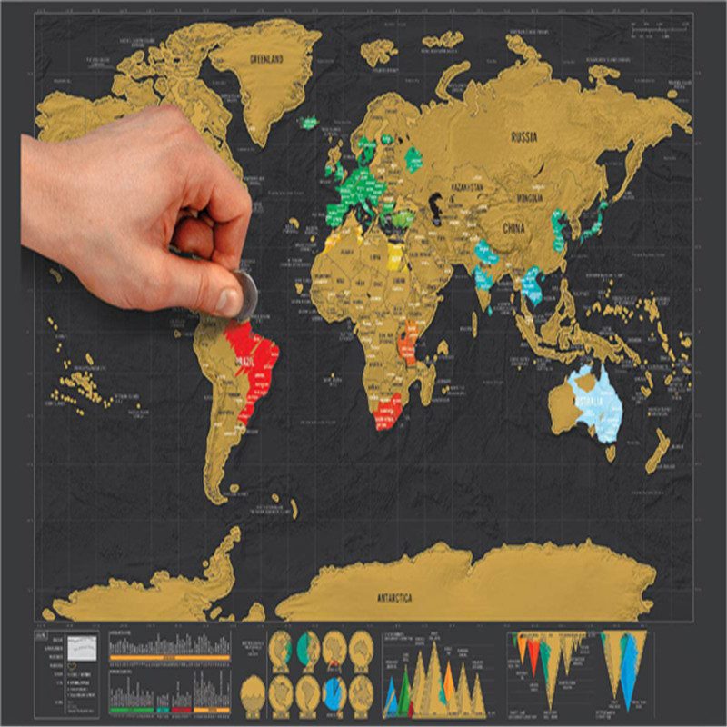 Deluxe World Scratch Map TrendBaron