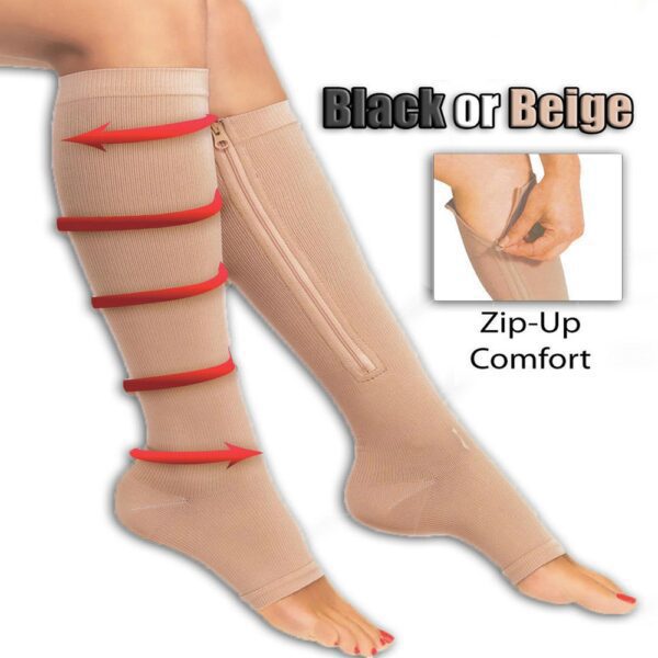 zip compression socks