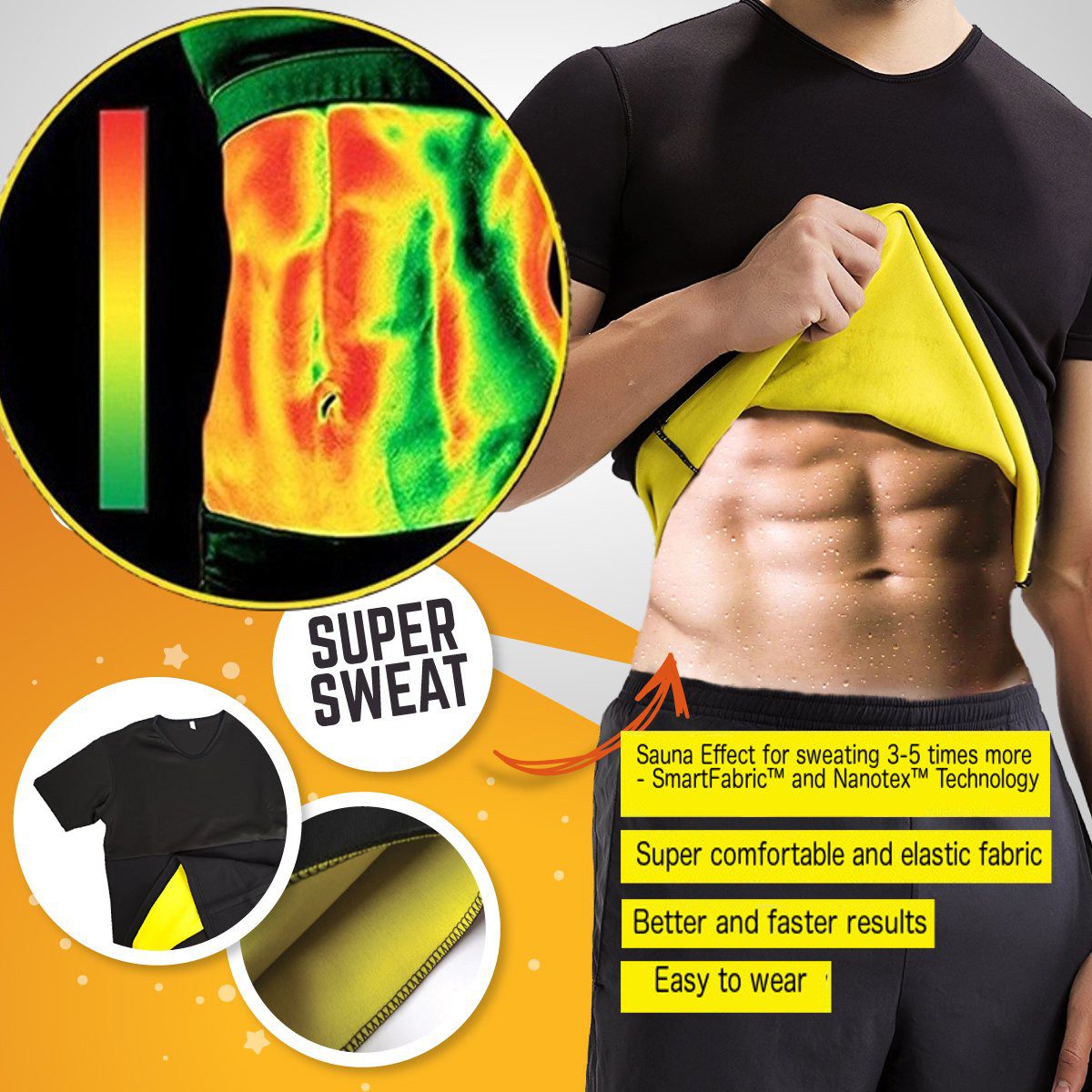 sauna shaper pour hommes chemise sweat more