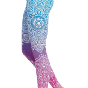 Pantalones de yoga mandala azul para mujeres