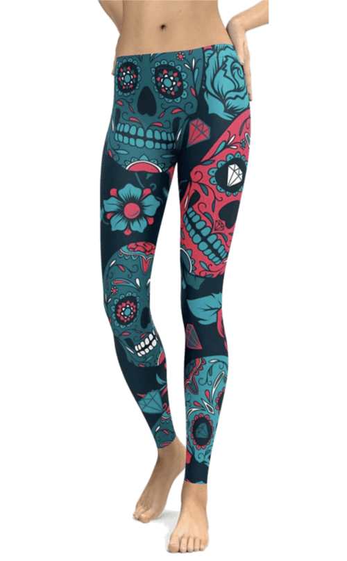 Pink Skull Leggings | Yoga Pants | Athleisure | TrendBaron.com