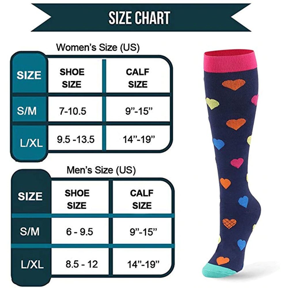 Lemon Hero Compression Socks Size Chart