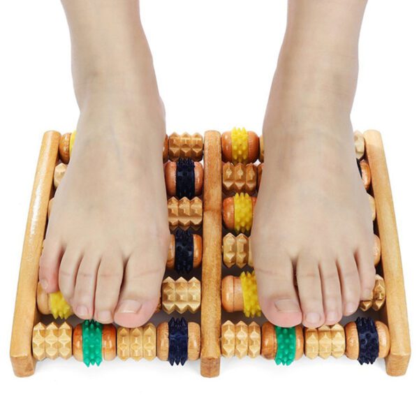 masajeador de pies de madera herramienta fascitis plantar dolor de pies reflexología