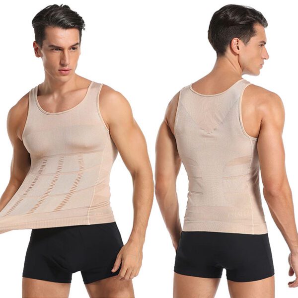 body shaper camisa para hombres barriga adelgazamiento pérdida de peso invisible tonificación